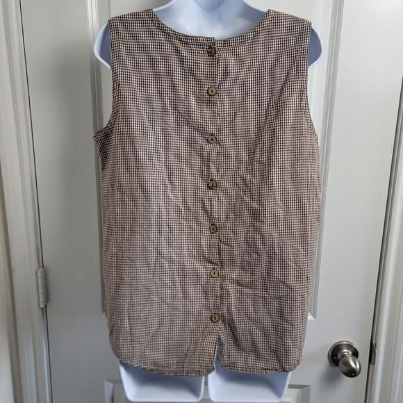 APRIL CORNELL Sleeveless Gingham Top - Picture 5 of 9